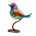 thumbnail image 1 of Adorno de escritorio para pájaros, estatua de pájaro, figuritas de centro de mesa Multicolor, escultura de pájaro, decoración del hogar para jardín, 15cmx8cm Macarena Estatua de escritorio, 1 of 8