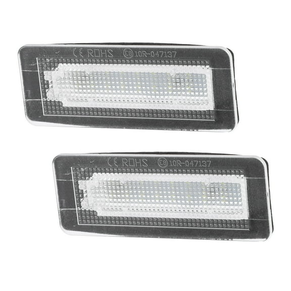 Unique Bargains 1 Pair Car White LED License Plate Light Assembly 4518200256 4014SMD for Smart Fortwo W451 2007-2015