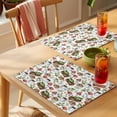 thumbnail image 4 of Red Mushroom Placemats Set of 6 Frog Coffee Bread Sage Green Bread Brown Place Mats Indoor Wipeable Table Mats Washable Cloth Dining Table Placemats for Kitchen Holiday Party Home Decor 13x19 Inch, 4 of 9