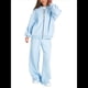 thumbnail image 3 of Conjunto de 2 Piezas para Mujer: Sudadera Informal de Larga con Cremallera y Pantalones Deportivos de Pierna Azul S, 3 of 10