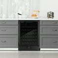 thumbnail image 2 of Cosmo Lumin Collection 24 in. 52-Bottle Single Zone Compressor Wine Cooler, LED Lighting, Matte Black, 2 of 11