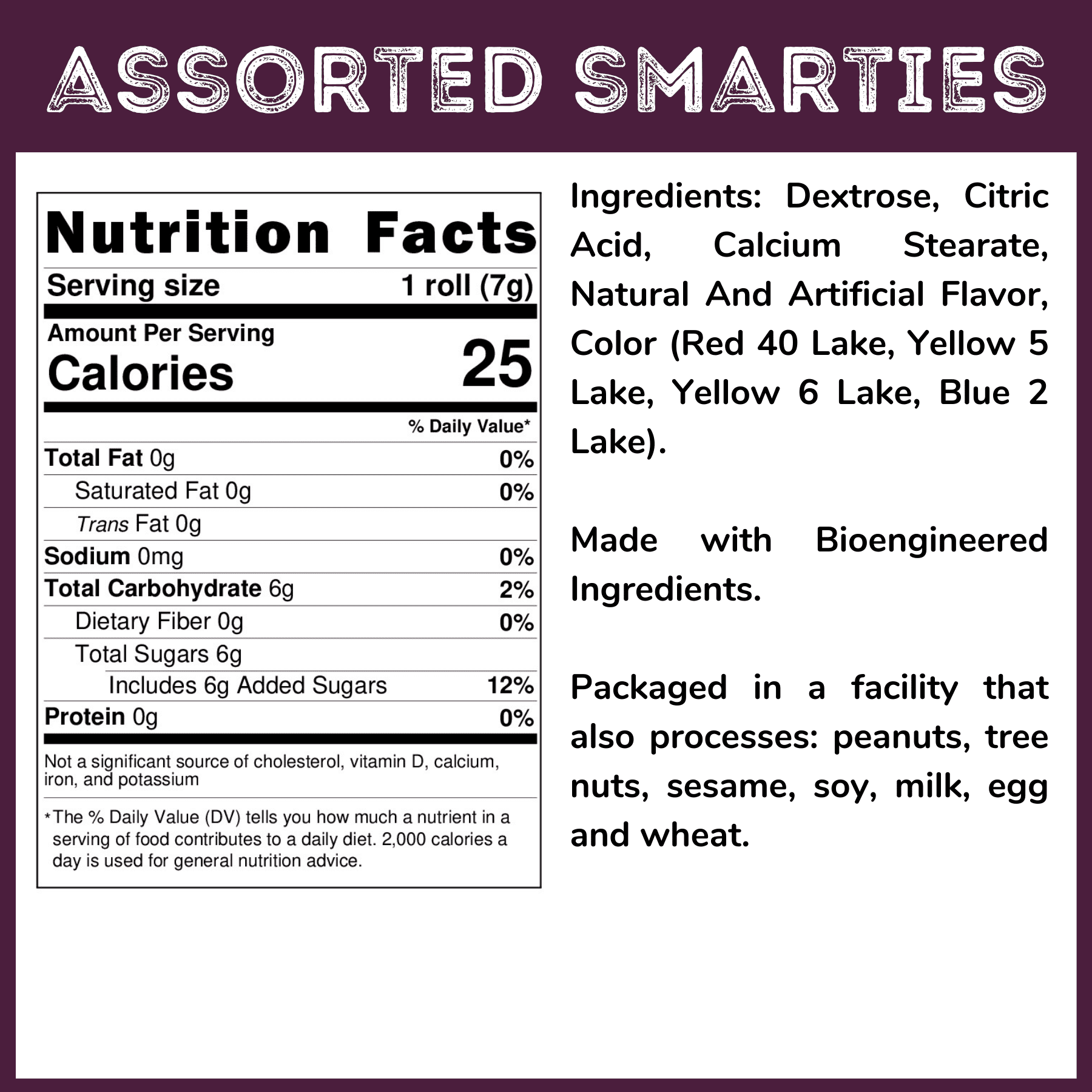 WinCrest Assorted Flavor Smarties - Wrapped Rolls - 5 Lb Case