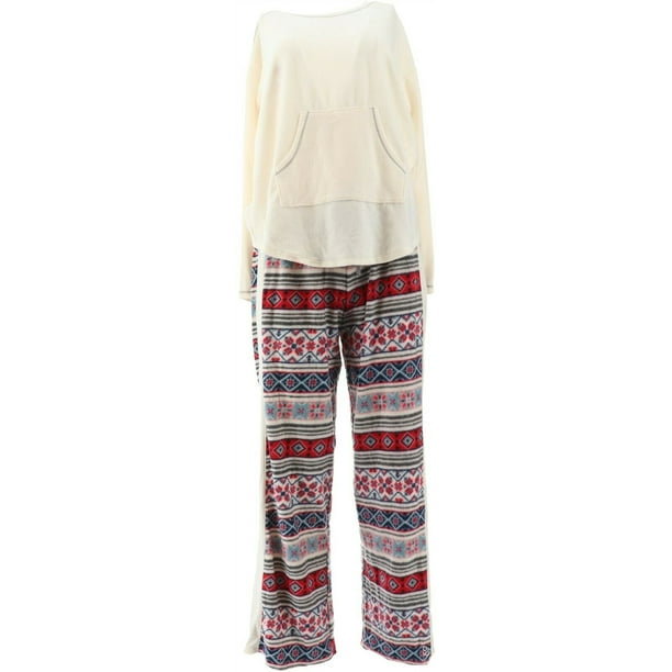 ClimateRight by Cuddl Duds - Cuddl Duds Petite Fleecewear Stretch PJ Set Women's A342052