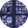 thumbnail image 1 of Ahgly Company Machine Washable Indoor Round Transitional Periwinkle Purple Area Rugs, 8' Round, 1 of 7