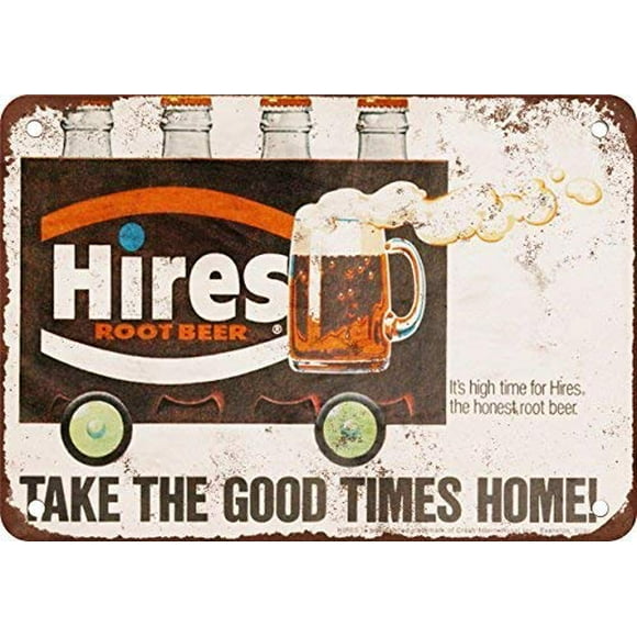 Size: 16" x 12" Hires Root Beer Vintage Sign Look Reproduction