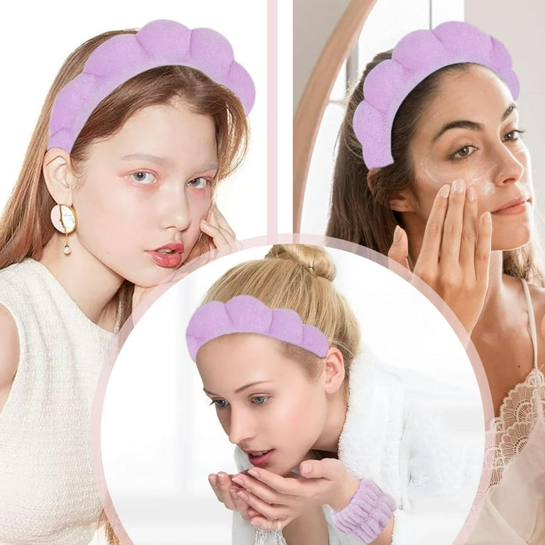 TISMOD Spa Headband and Wristband Set for Skincare Washing Face