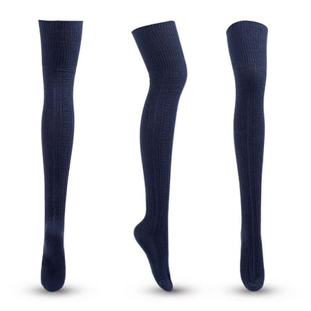 

YUNAFFT Socks for Women and Men Clearance Autumn Winter Women Striped Solid Color Cotton Knit Over-the-knee Stockings