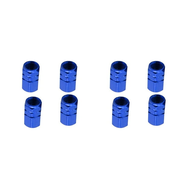 Scienceny 4 piezas tapas de neumáticos cubiertas de válvulas de neumáticos resistentes exquisitas cubiertas de tapones de neumáticos Azul 2piezas