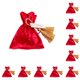 thumbnail image 3 of Bewildely Candy Drawstring Bag Festival Holiday Party Chocolates Galletas Favores Galletas Snacks Regalos Paquete Bolsa para niños Rojo Rojo 10Conjunto, 3 of 6