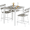Gray, variant on MOOSENG 3 Piece Farmhouse-Style Dining Table | Black Counter Height Kitchen Table & 2 Black Bar Stools | Hightop Bar Table and Chairs Set with Storage | Small Dinette Set for Pub, Dining Room