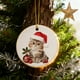 thumbnail image 4 of cpengpj Acrylic Christmas Cat Pendant Ornament with 3D Effect, 8cm Car Hanging Decor, Ideal Gift for Christmas, 4 of 5