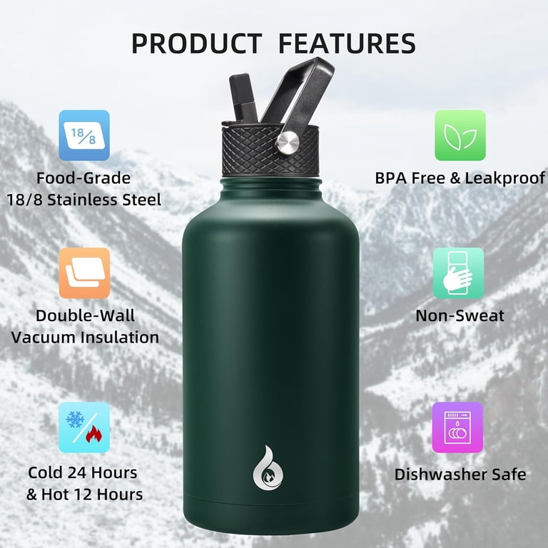 BJPKPK 64oz Half Gallon Insulated Water Bottle photo 3
