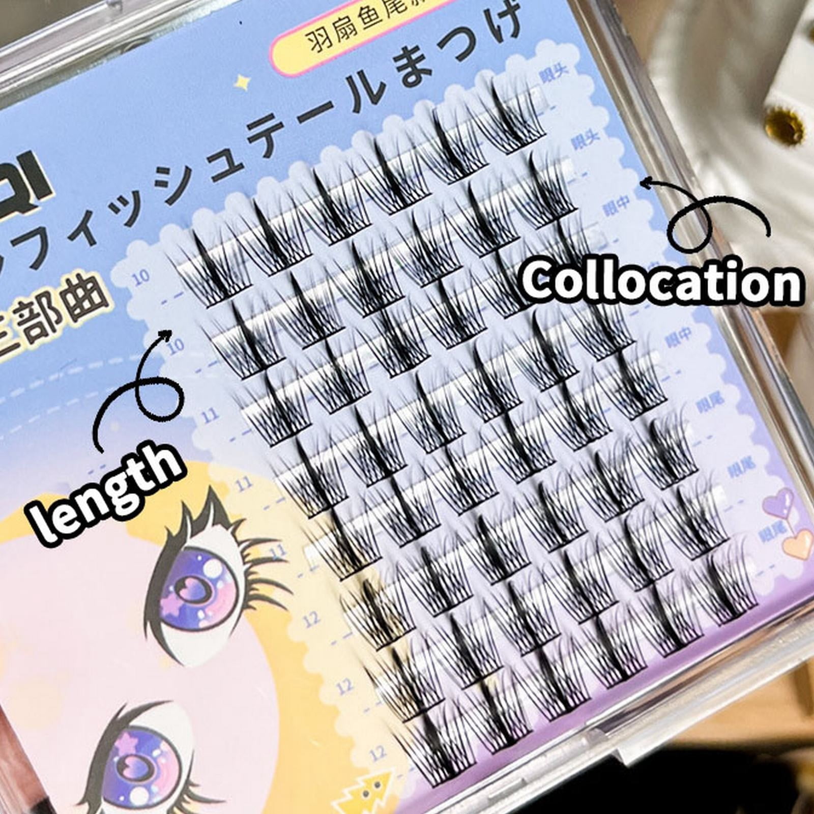 Mannequin Head Silicone Eyelash Fan Silicone Pads for Lashes 15mm Lashes Extensions False Lashes Packaging Eyelashes 360 Natural Wispy Lashes with Clear Band Individual Lashes 15mm Cat Beauty Eyelash