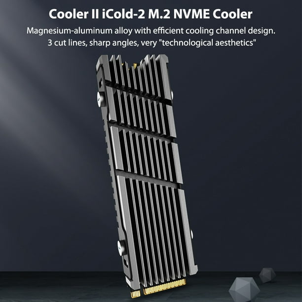 NVMe-Dissipateur thermique SSD M.2 avec couvercle anti-poussière,  refroidisseur de refroidissement pour PS5
