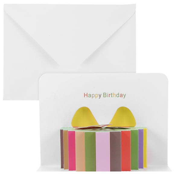 CIMAXIC birthday Birthday Card Decorative Greeting Card Colorful Birthday Card Hand-made Message Card,5.63"X4.13"X4.13"
