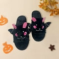 thumbnail image 2 of NOKIO Soft Cotton Bedroom Slippers For Women Unisex Slippers Cute Cartoon Bat Plush Slippers Halloween Party Indoor And Outdoor Women'S Embroidered House Shoes Cute Bunny Rabbit Women'S Slippers, 2 of 8