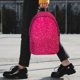 thumbnail image 2 of Disketp Rose Red Glitter Mochila Escolar de 15 Pulgadas, Mochila Ligera para Estudiantes, Viajes y Trabajo, Cómoda y Resistente para el Uso Diario, 2 of 6