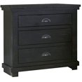 thumbnail image 1 of Progressive Furniture Willow 3 Drawer Wood Nightstand in Distressed Black, 1 of 3