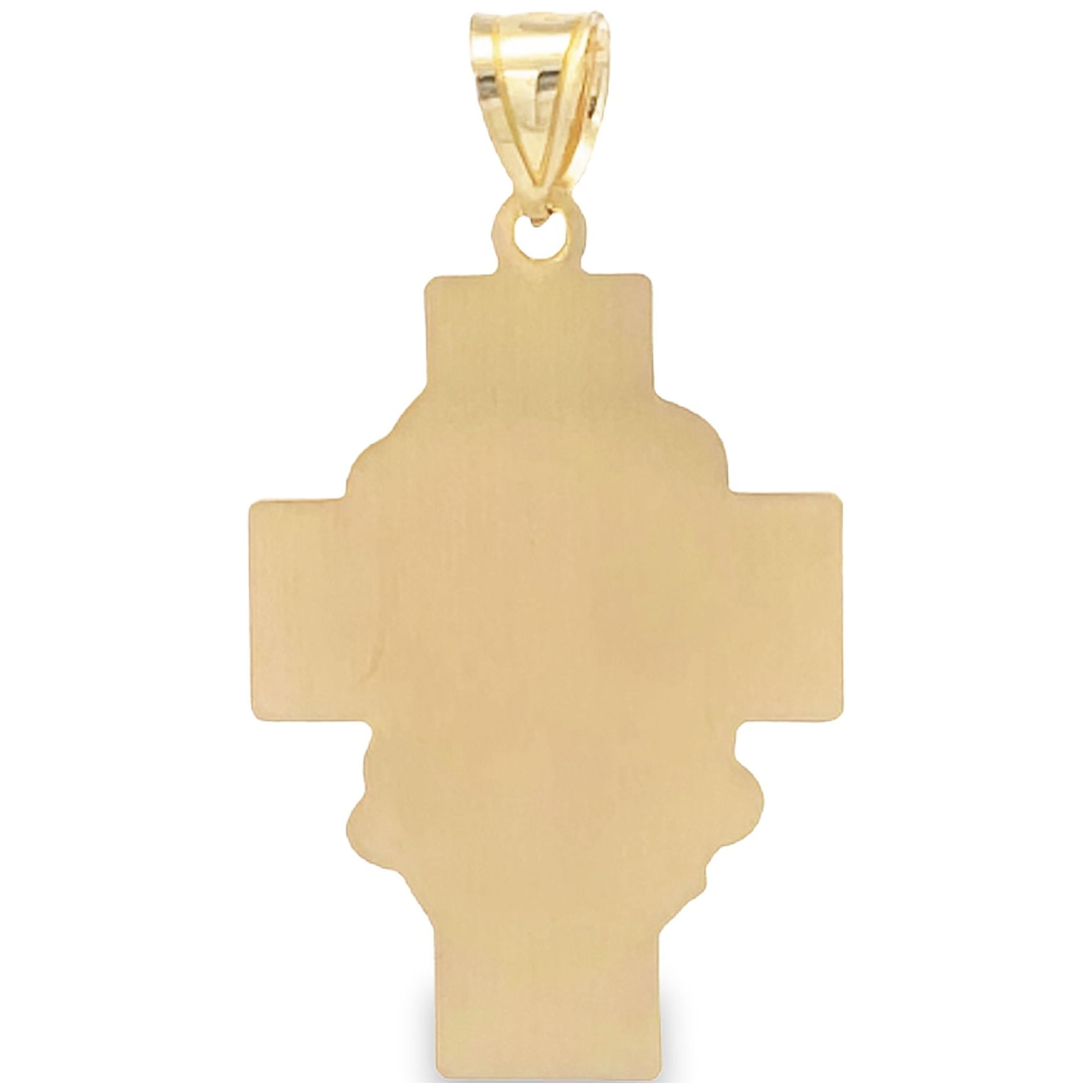 Brilliance Fine Jewelry 14KT Yellow Gold Christ Head on Cross Pendant