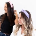 thumbnail image 5 of Headbands of Hope Women's Brooklyn Top Knot Textured Headband | Lilac, 5 of 9