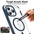 thumbnail image 3 of ELEHOLD Magnetic Designed for iPhone 12 Pro Max Case, Compatible with MagSafe, Military-Grade Drop Protection Not Yellowing Clear Phone Case for iPhone 12 Pro Max with Shockproof Bumper,Blue, 3 of 6