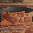 thumbnail image 3 of VHC Brands Ninepatch Star King Sham 21x37 Country Patchwork Design, Burgundy, 3 of 6