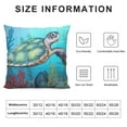thumbnail image 5 of ARISTURING  Ocean Turtle Pillow Cover Sea Theme Decorative Pillow Case Super Soft Square Pillowcase Double-Sided Printing Cushion Cover for Sofa Couch Bedroom Bed Car, 5 of 5