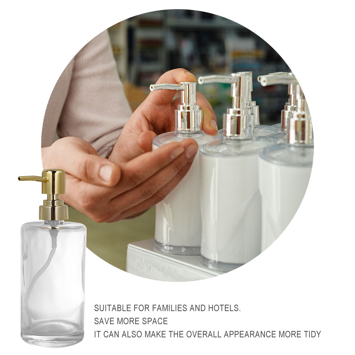FESTFENDS leakproof travel bottles Travel Bottles Glass Lotion Storage Adults Travel 2Pcs