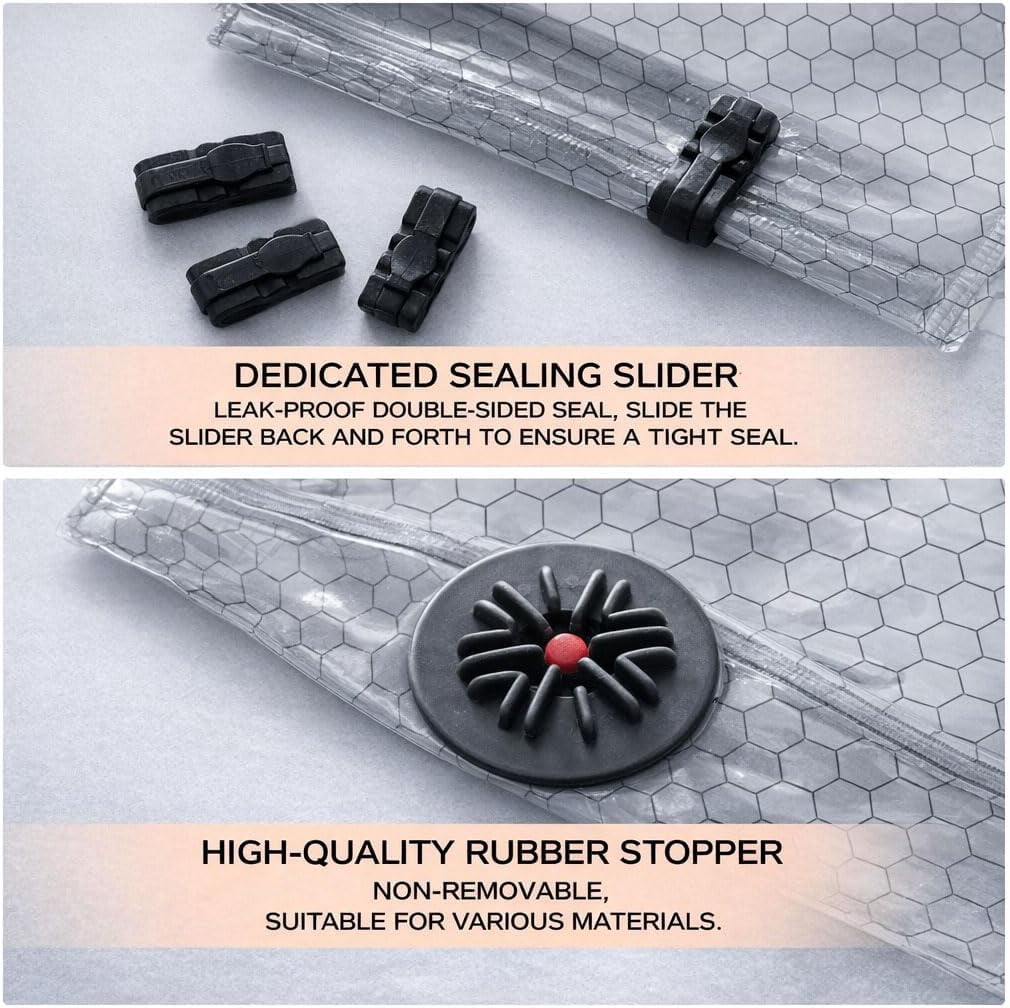 Vacuum Storage Bag Set with Electric Pump, for Travel Luggage Clothing, Space Saving Compression Bags, Multiple Sizes