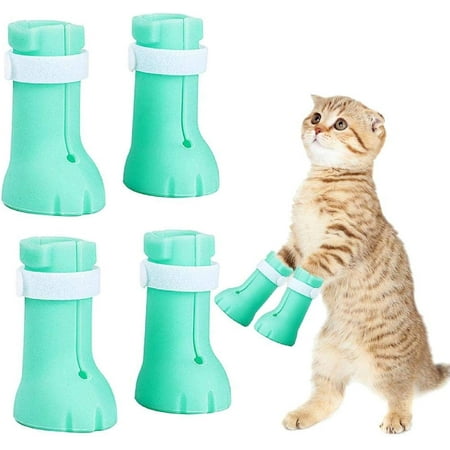 Pet Safety Enhancer  Adjustable Cat Boots  Cat Anti-Scratch Shoes for Grooming And Bathing  Silicone Material For Comfort And Durability  Prickly Anti-Off Shoes  Suitable For