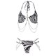 thumbnail image 5 of TRKIYQC Bikini de dos piezas para mujer Sujetador de cadena de metal de cebra sin mangas de corte bajo Bragas de entrepierna triangulares, Ropa de mujer TRKIYQC moderno, 5 of 9