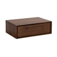 thumbnail image 4 of Kate and Laurel McCutcheon Floating Wood Storage Shelf, 18 x 12 x 6, Walnut Brown, Decorative Transitional Floating Bedroom Nightstand with a Concealed Cubby Compartment, 4 of 9