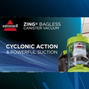 BISSELL Zing Canister Bagless Corded Easy Empty Cyclonic Multi-Surface Vacuum 2156