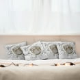 thumbnail image 3 of Ambesonne Modern Throw Pillow Cover 4 Pack, Alarm Clock with Clouds, 20", Pale Grey, 3 of 6