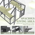 thumbnail image 4 of Villeston Large Outdoor Cat Enclosure for Multiple Cats with 2 Platforms, 2 Resting Box and 1 Bridges, Wooden Feral Cats Shelter with Waterproof and UV Proof Canopy, 4 of 7