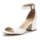 thumbnail image 1 of Sandalia DREAM PAIRS Tacón Bloque Bajo 5.6 cm Blanca, 1 of 6