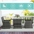 thumbnail image 3 of Costway 3PCS Outdoor Patio Rattan Wicker Furniture Set Armrest Sofa Cushion Mix Gary, 3 of 10