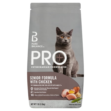 Pure Balance Pro+ Senior Formula with Chicken Dry Cat Food  7 lbs