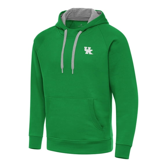 Men's-Antigua  Kelly Green Kentucky Wildcats St. Patrick's Day Fleece Raglan Victory Pullover Hoodie