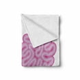 thumbnail image 2 of Romantic Soft Flannel Fleece Throw Blanket, Heart with Brain Spirals Love or Logic Theme Emotion Affection Design, Cozy Plush for Indoor and Outdoor Use, 50" x 60", Fuchsia and Pink, by Ambesonne, 2 of 6