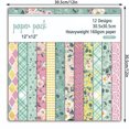 thumbnail image 1 of 12pcs Flower Little Angel Geometric Retro Pattern DIY Material Scrapbook Background Paper Non-self-adhesive 12*12in, 1 of 5