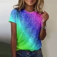 thumbnail image 2 of Womens T Shirts Summer Loose Short Sleeve Gradient Print Tops Spring 2026 Crew Neck Casual Basic Tees, 2 of 5