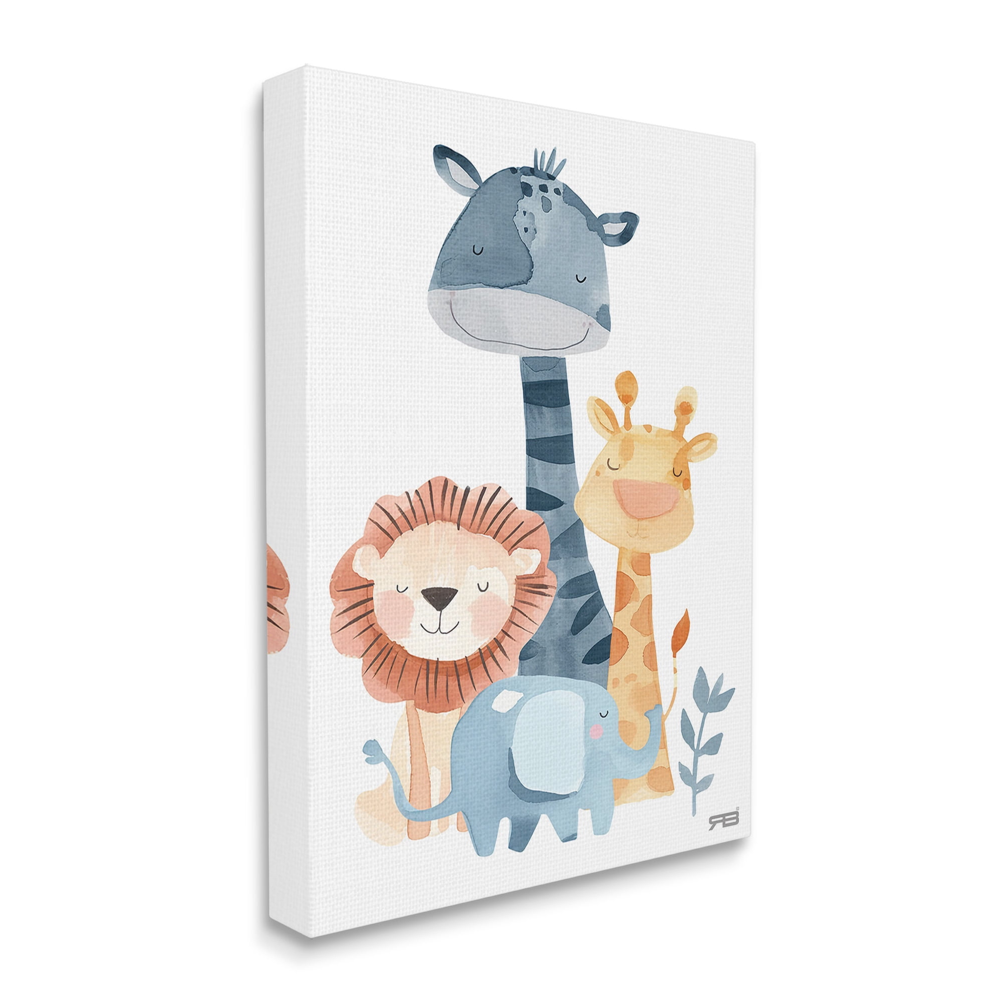 Stupell Industries Gentle Nursery Animals Animals & Insects Painting Gallery Wrapped Canvas Art Print Wall Art, 30 x 40