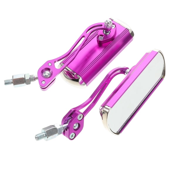 Yardwe 2Pcs Purple Bicycle Mirrors with Clear Visibility and Easy Installation for E-Bikes