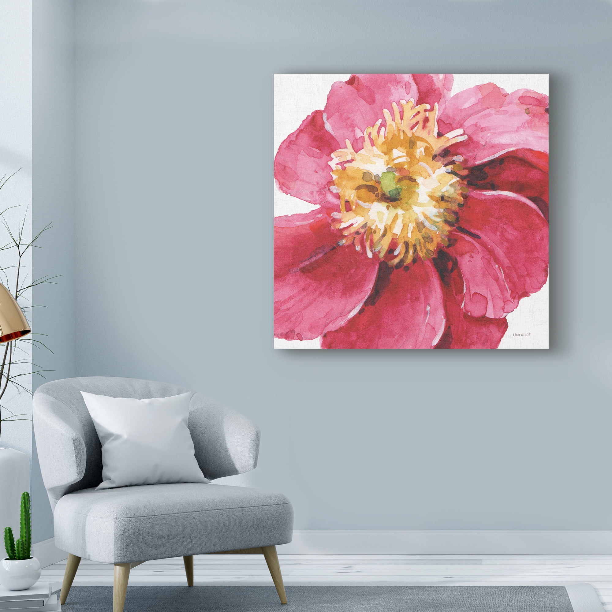 Trademark Fine Art 'Pink Garden VI' Canvas Art by Lisa Audit