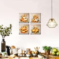 thumbnail image 2 of Fall Wall Decor Pumpkin Canvas Wall Art Rustic Sunflower Pictures Kitchen Bedroom Artwork Vintage Autumn Themed Halloween Painting for Living Room Dinner Festival Party Home Decorations 12x12" 4 Pcs, 2 of 6