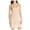 Khaki, variant on Women's Base Layer Slip Dress Camisole Nightgown V-Neck Sleeveless Undershirt Smooth Chemise Sleepwear Slim Fit Full Slips Layering Clothing Dress Khaki S
