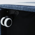 thumbnail image 5 of Set of 4 Linen Upholstered Armless Dining Chair with Casters and Storage space (Blue), 5 of 11