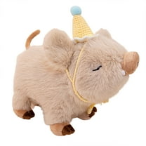 Birthday Boar Plush Toy Realistic Simulation Cute Stuffed Animal Doll Novelty Gift Decorative Accent Collectible Soft Animal Decor