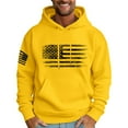 thumbnail image 2 of Huankd Men's Hoodies Oversized Sweatshirts American Flag Patriotic Hoodie Big and Tall Graphic Hoodie With Pockets Yellow XL, 2 of 4